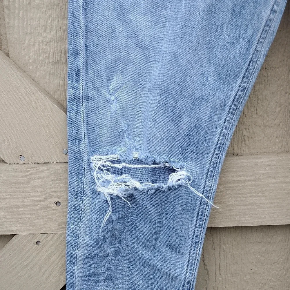 Agolde Jamie High Rise Classic Ankle Jean Distressed Button Fly Shakedown US 25